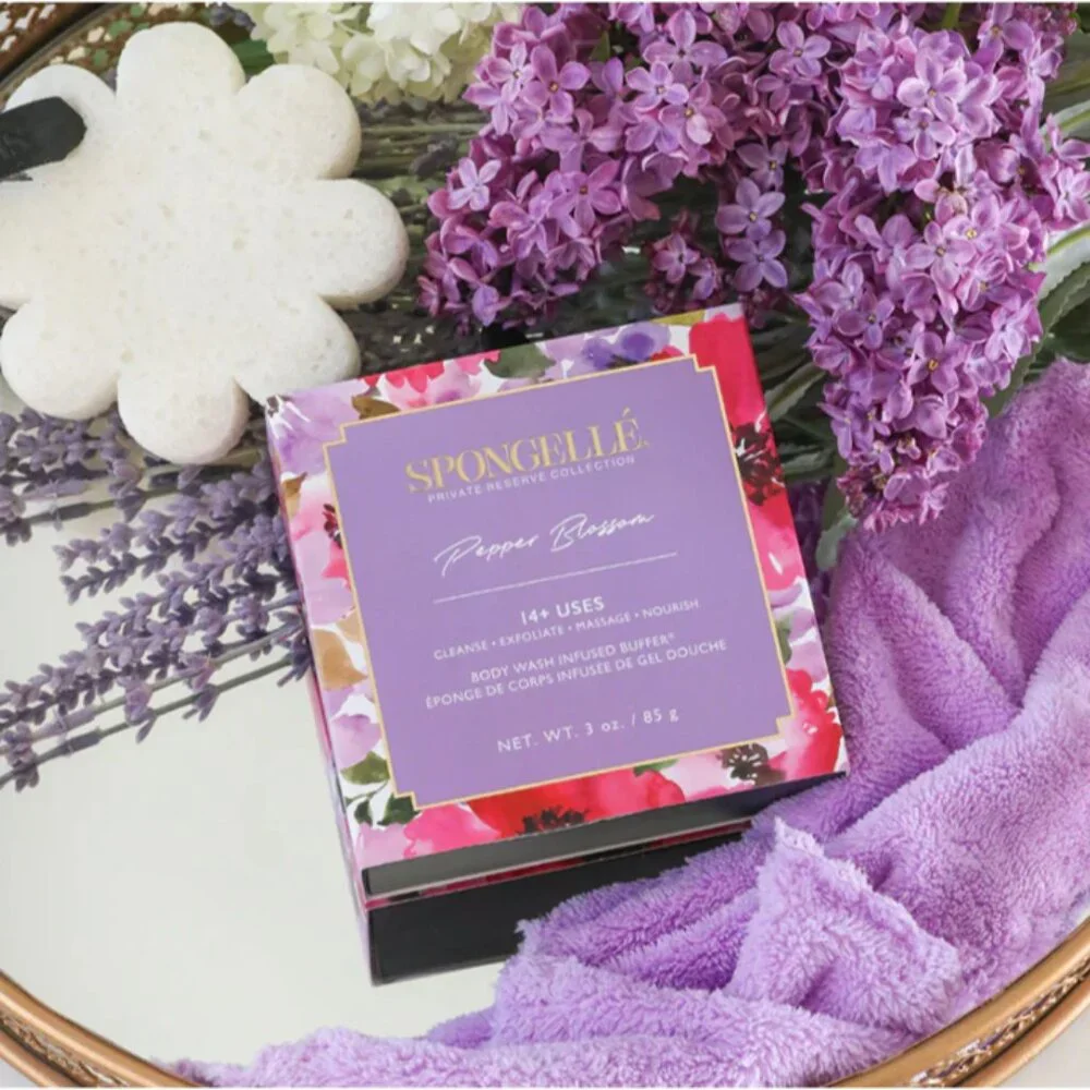 Spongelle Pepper Blossom Body Wash Infused Sponge